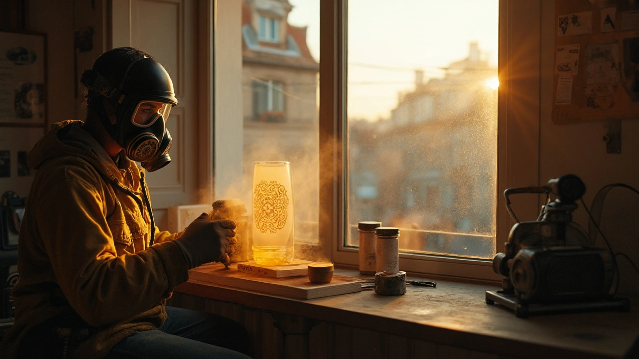 Jak se pískuje sklo: kompletní návod, vybavení, tlak, média a bezpečnost