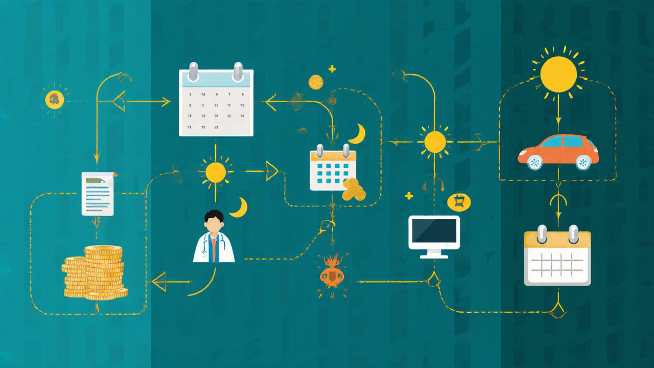 Tok peněz do offsetového účtu a snížení úroků na hypotéce.