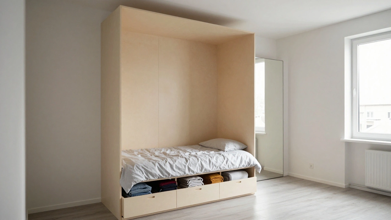 Garderoba v ložnici: chytré řešení pro malé prostory