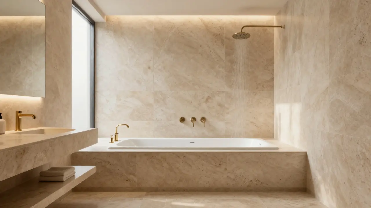 Kamenné desky v koupelně: luxusní materiály pro moderní wellness