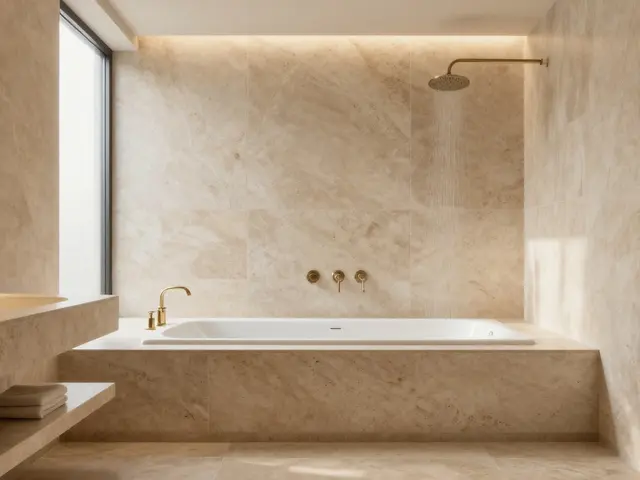 Kamenné desky v koupelně: luxusní materiály pro moderní wellness