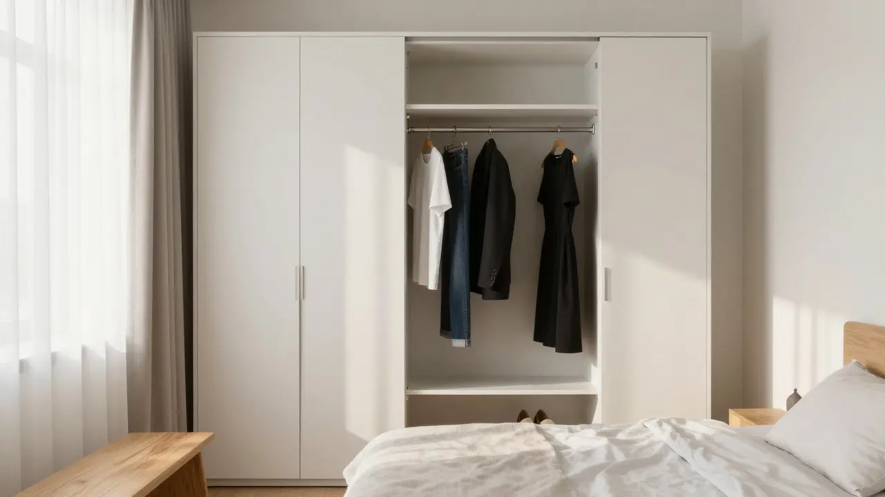 Minimalistická šatna v ložnici: jak vytvořit kapsulový šatník, který ušetří místo a čas
