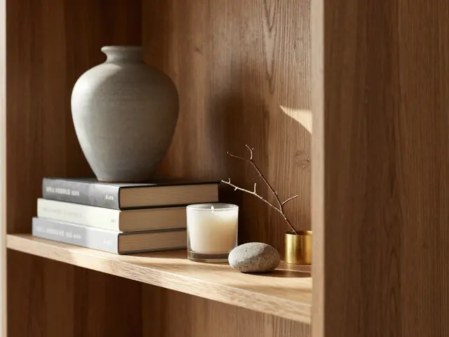 Dekorace polic: jak použít vrstvení, výšku a rytmus pro profesionální vzhled