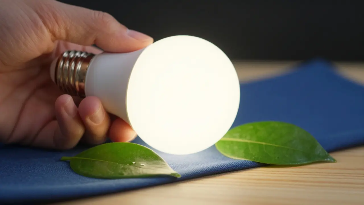 LED žárovka osvětluje živé barvy předmětů v interiéru