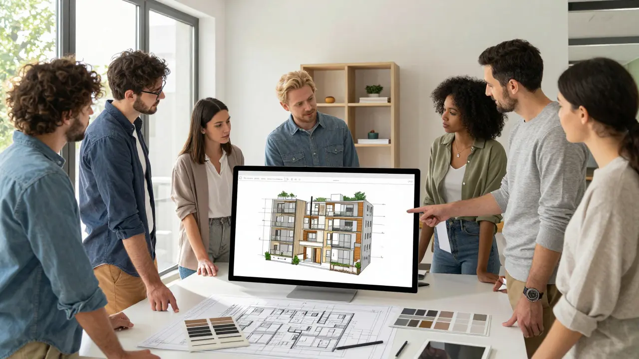 Architekti plánují chytrý interiér na digitálním stole