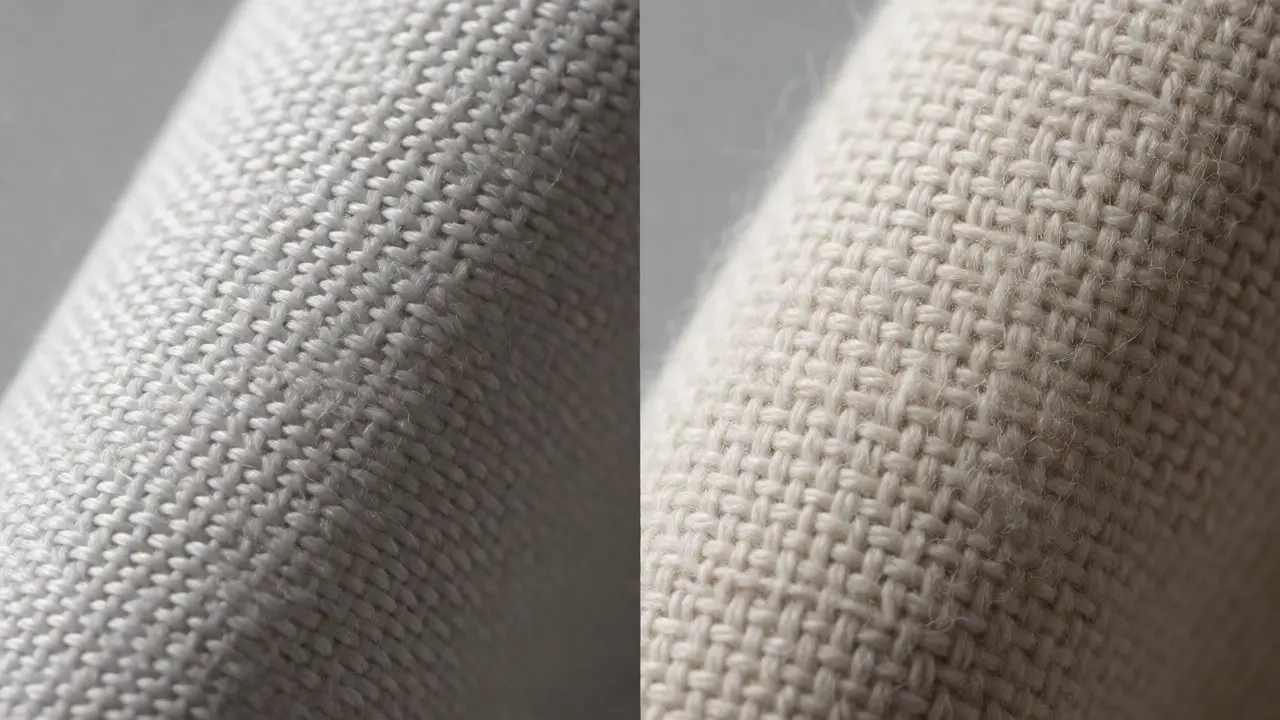 Detailní porovnání struktur syntetických a přírodních látek s důrazem na odolnost tkaniny.