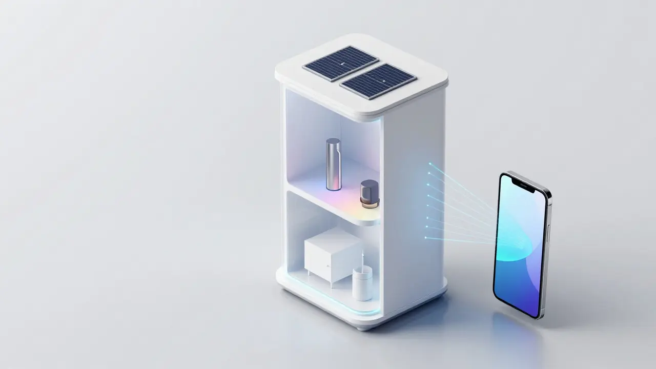 Koncept chytré vitríny s integrovanou technologií a aplikací