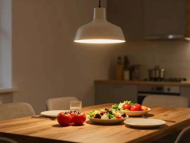 Osvětlení jídelního stolu: správná teplota světla a výška lampy