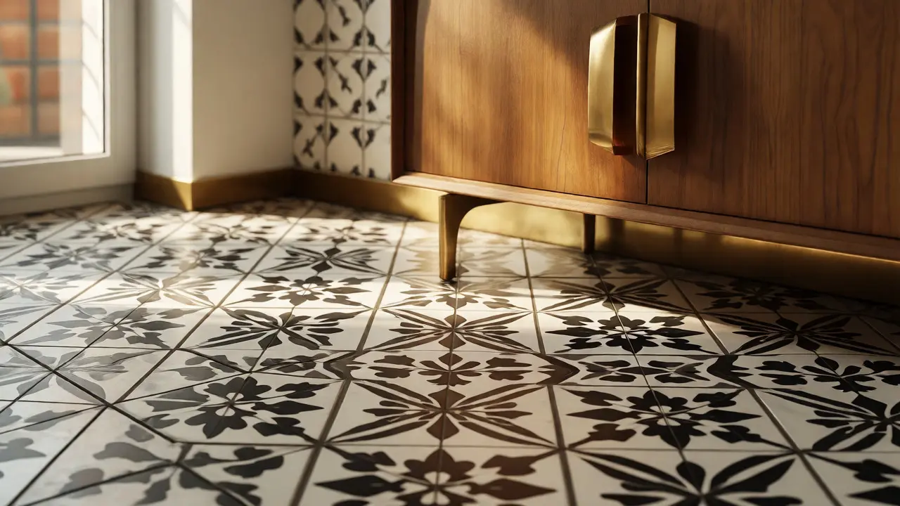 Nostalgické detaily v interiéru: Jak kombinovat mosaz, dlaždice a kazety